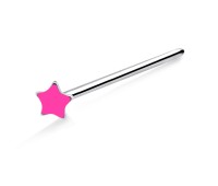 Pink Star Straight Nose Stud NSKA-807